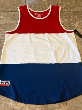 Empyre Kids Red White Navy Colorblock Tank Top
